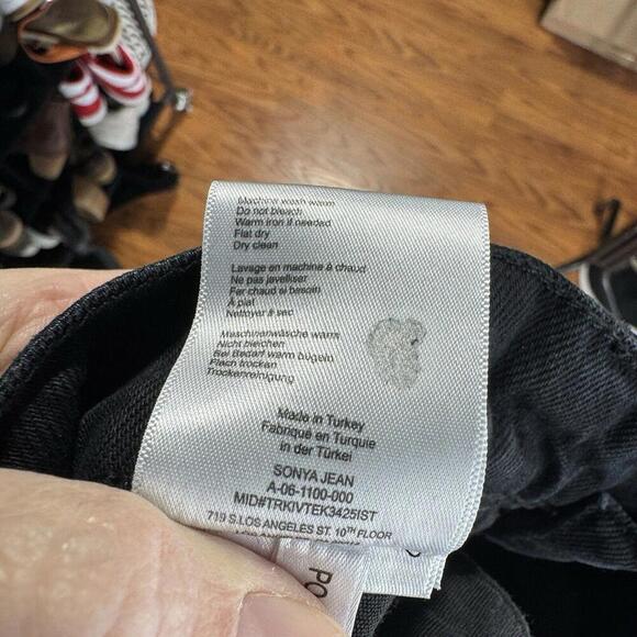 Anine Bing jeans womens 32 black sonya high rise slim denim minimalist rigid - Picture 9 of 10